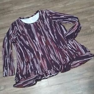 Logo Lori Goldstein long sleeve scoop crewneck top